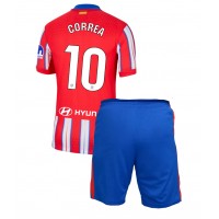 Fotbalové Dres Atletico Madrid Angel Correa #10 Dětské Domácí 2024-25 Krátký Rukáv (+ trenýrky)